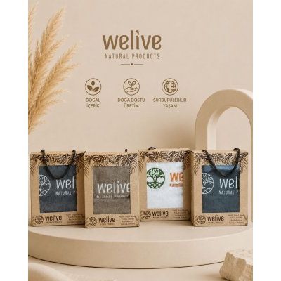 WELIVE NAKIŞLI 50X90 BAMBU HAVLU (KUTULU)