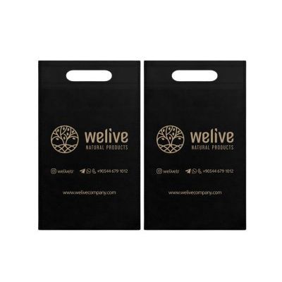 WELIVE KÜÇÜK BOY BEZ ÇANTA 2’Lİ SET 15*25 (SİYAH)