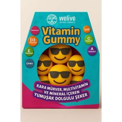 WELIVE VİTAMİN GUMMY YUMUŞAK DOLGULU ŞEKER 10 ADET