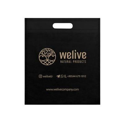 WELIVE BÜYÜK BOY BEZ ÇANTA 30*35 (SİYAH)