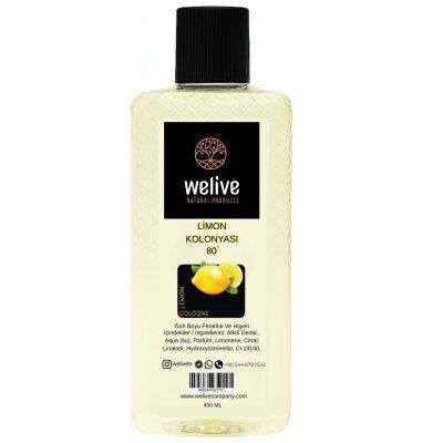 WELIVE LİMON KOLONYASI 400 ML 80 DERECE